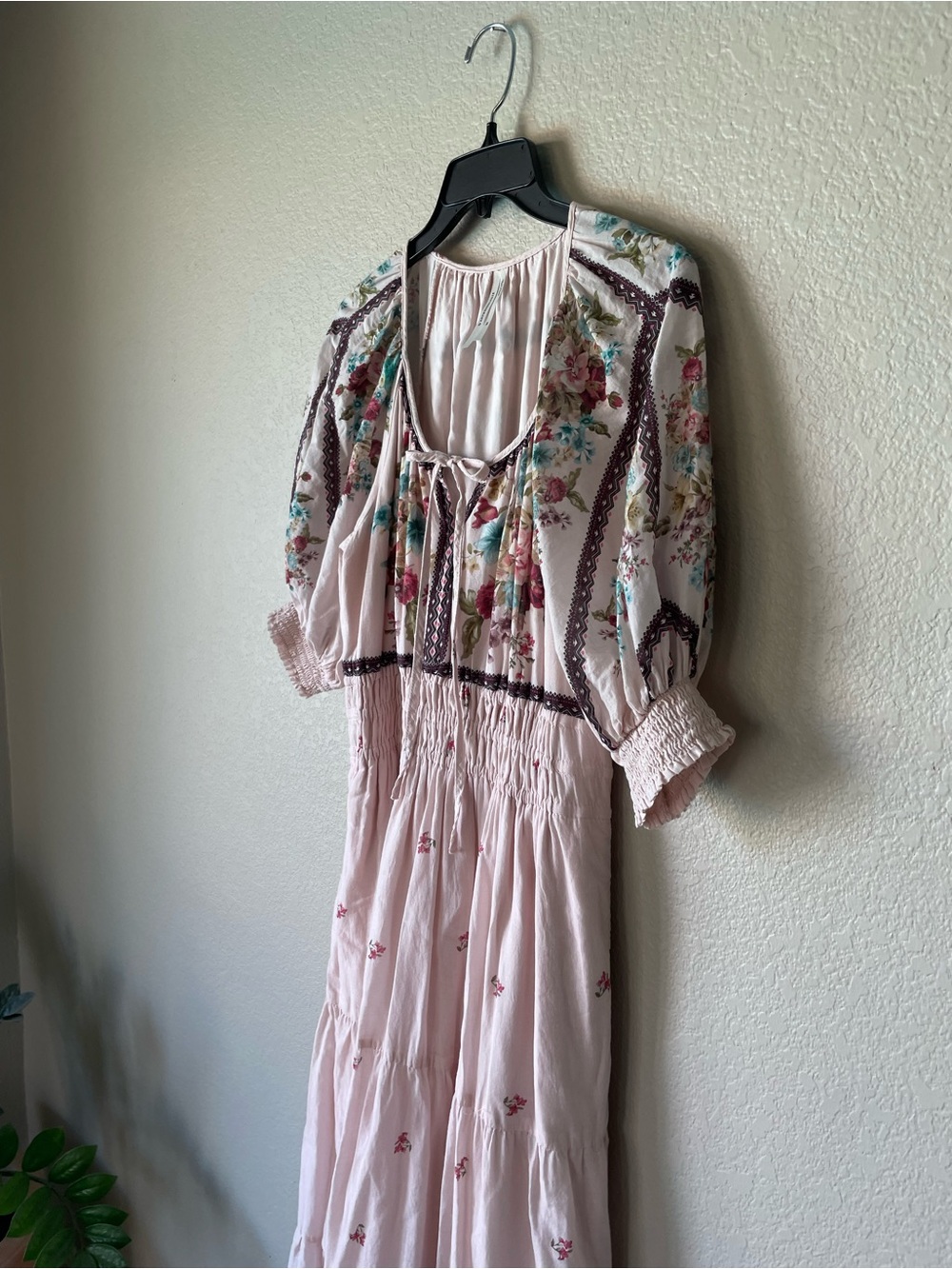 Anthropologie Somerset Puff-Sleeve Maxi Dress Petite M Cotton - Picture 3 of 9